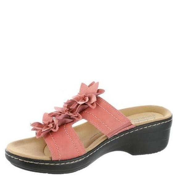 Clarks Collection Floral Slide Sandals Women's size 6.5 - Picture 1 of 6